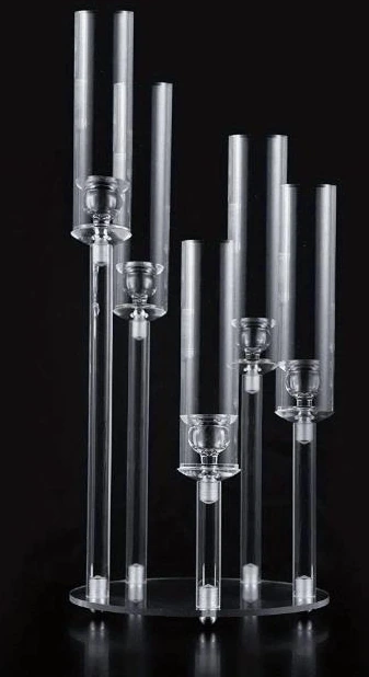 Acrylic Taper Candle Holder Set of 5 58cm